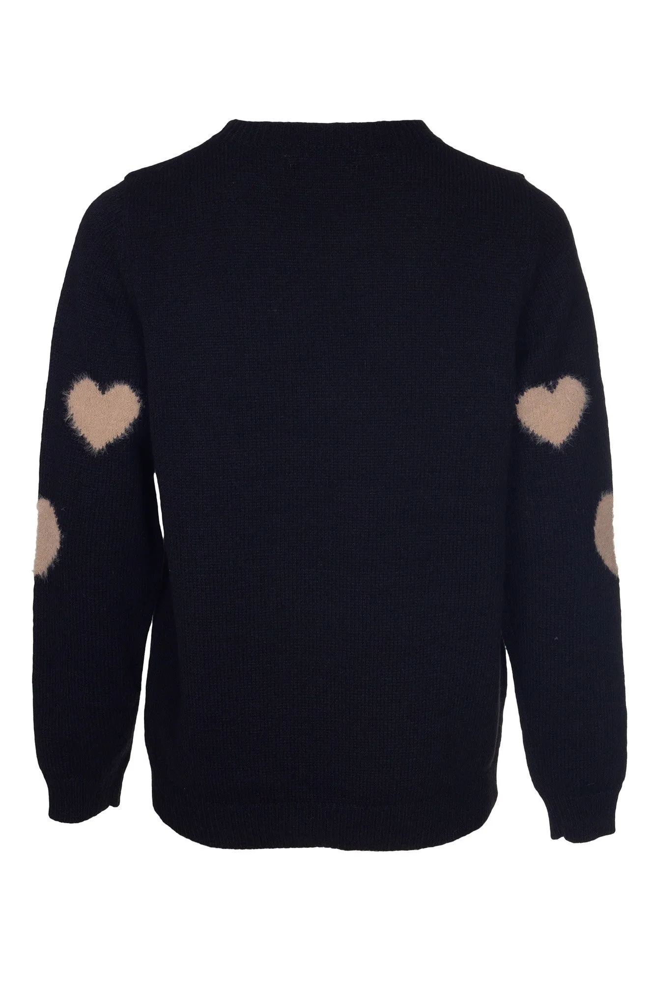 Jersey - Knitwear | Black/Taupe Hearts | 0018B1 Organic Cotton Yarn
