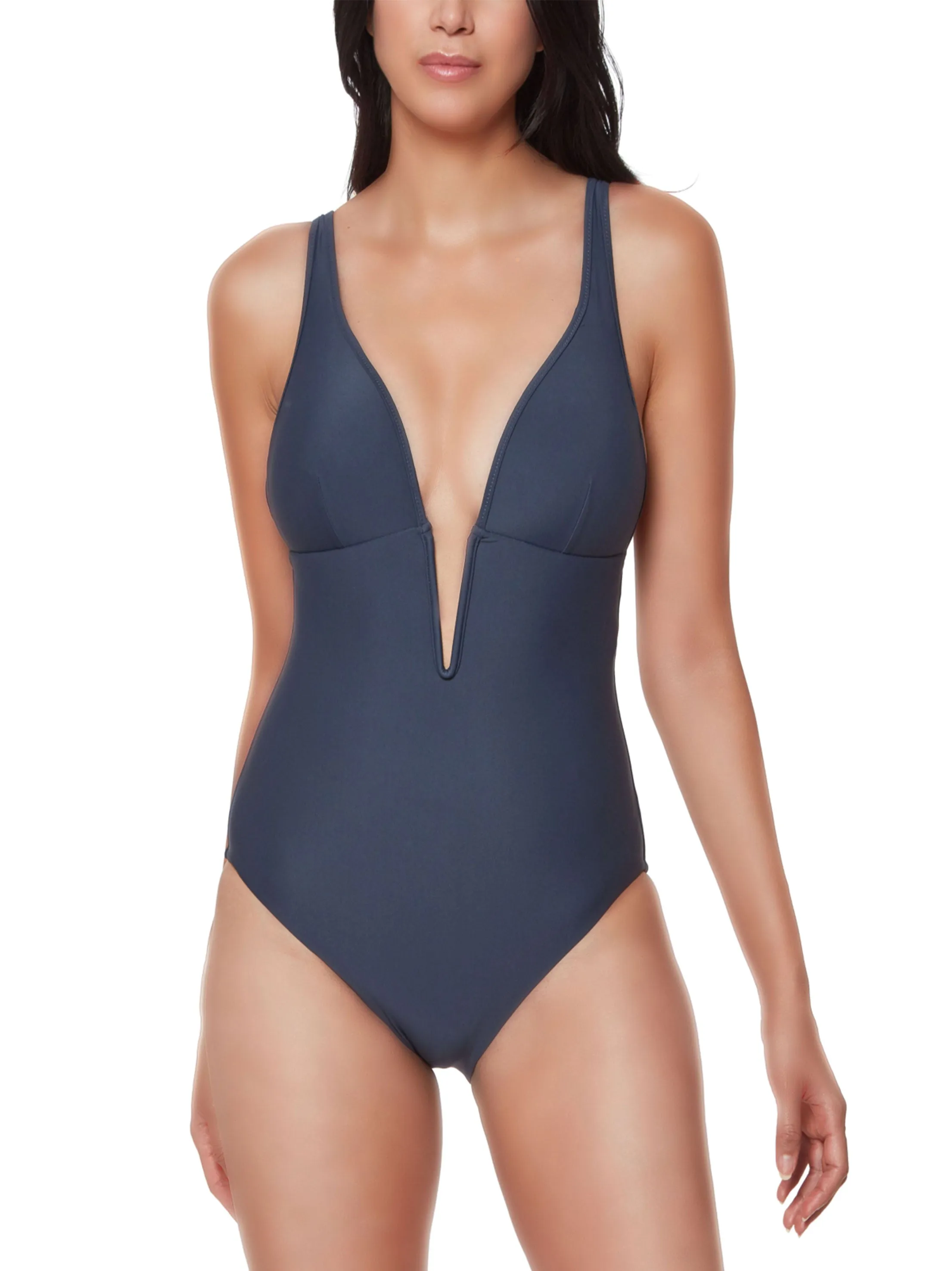 Women's Plain V Neck One Piece,Grey VersatileStyle Classic Hoodie