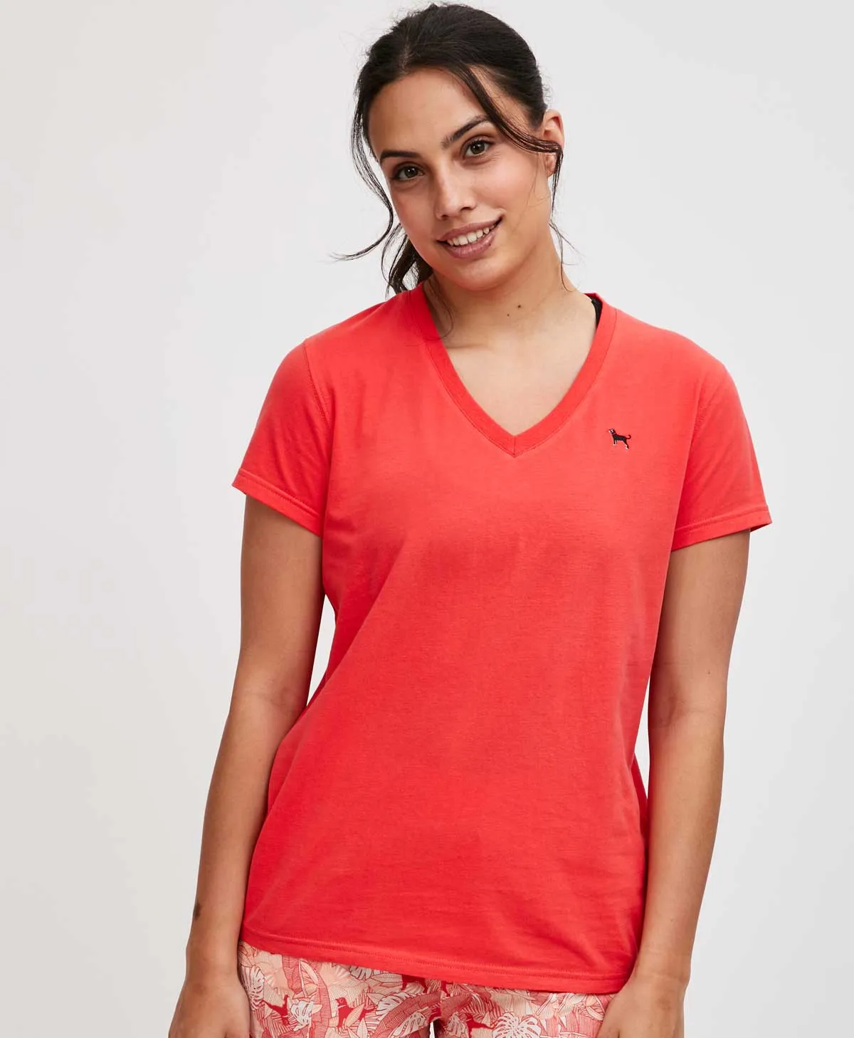 Multi Directional Stretch Ladies Classic V-Neck Shortsleeve Tee