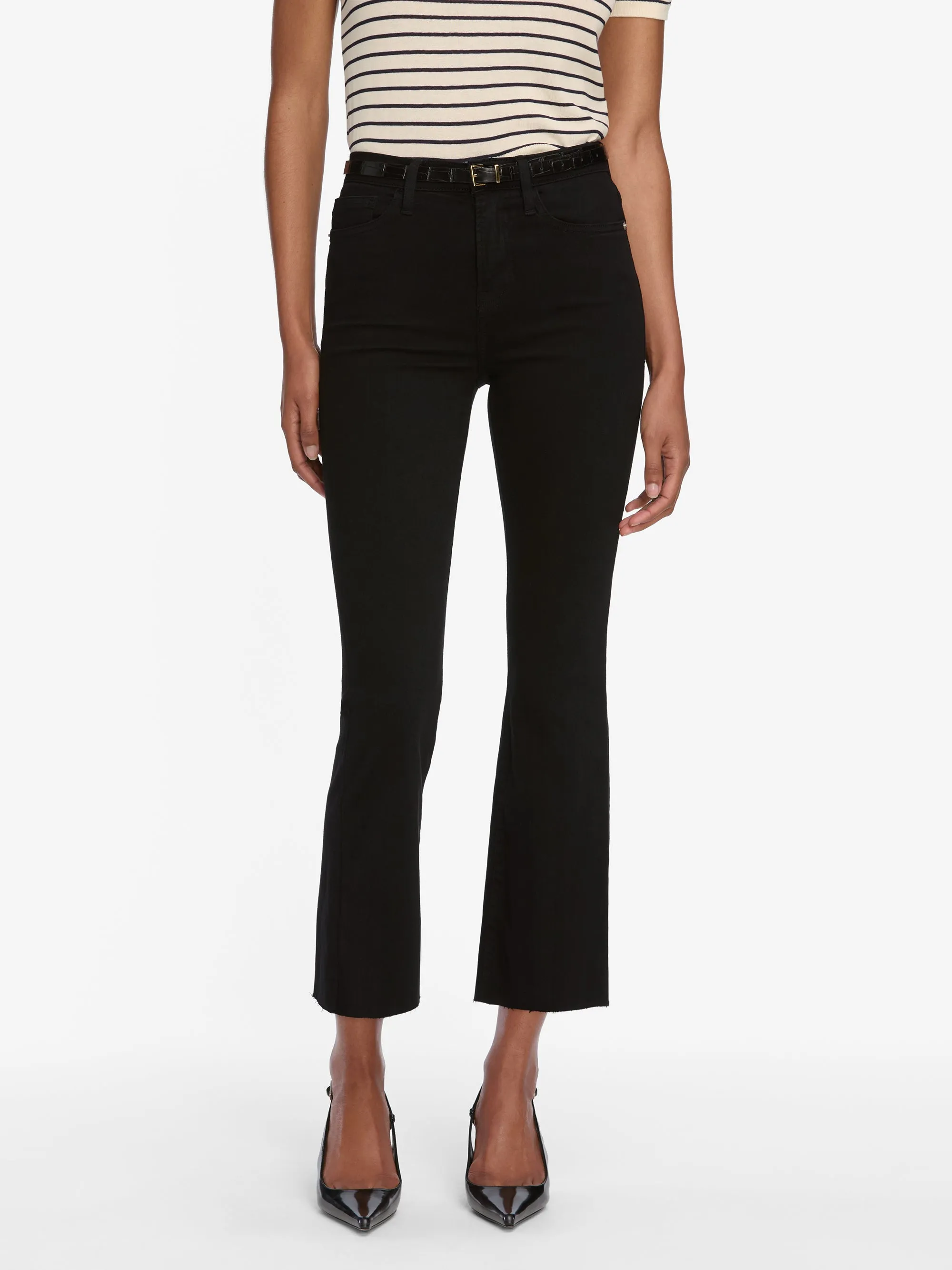 Le Crop Mini Boot -- Noir Raw After Sleek Comfort Core Stretch