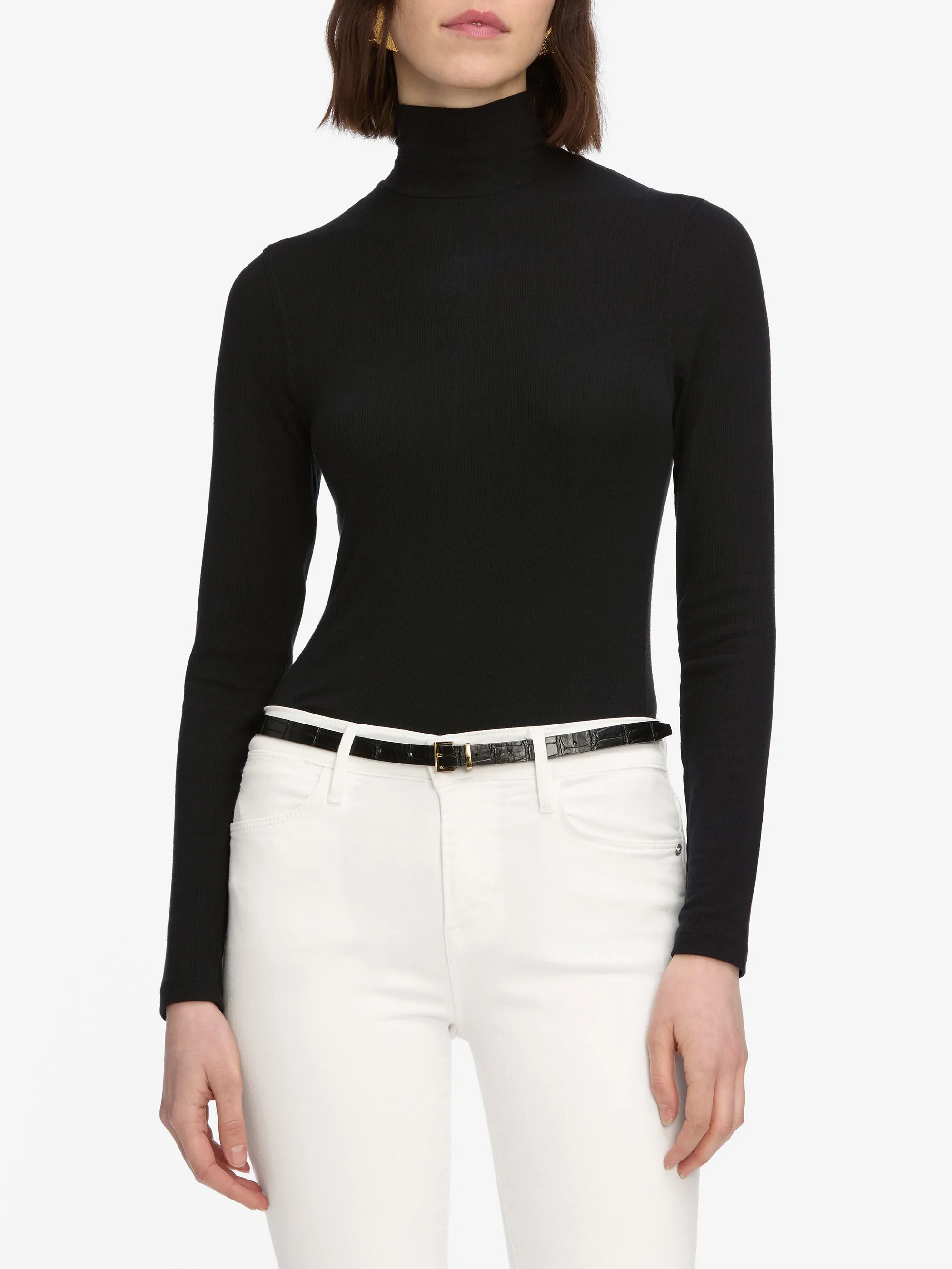 Minimalist Design OrganicCottonBlend Le Crop Mini Boot -- White Raw Fray