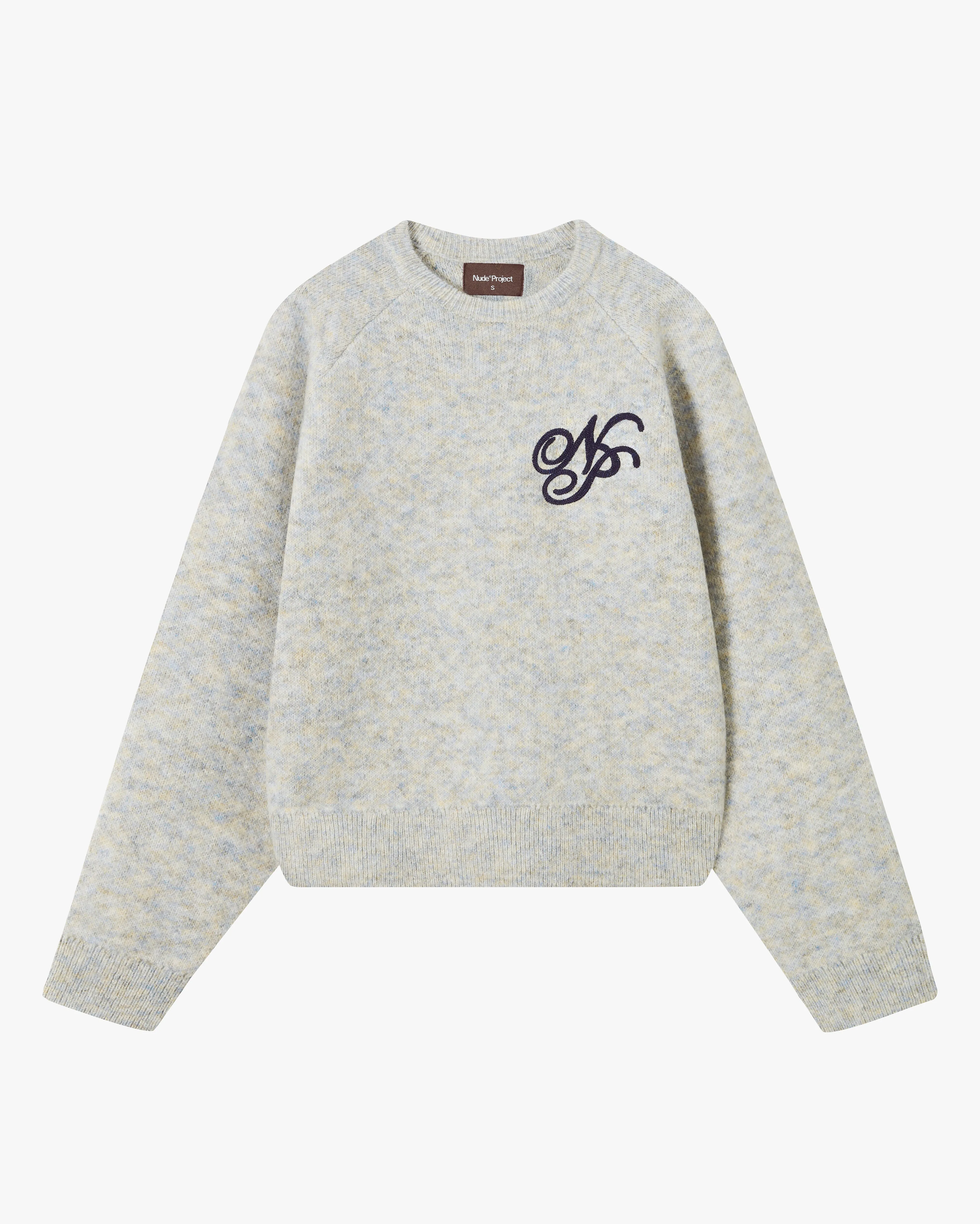 Cozy Classic Unstructured Silhouette Le Marais Knit Sweater Grey