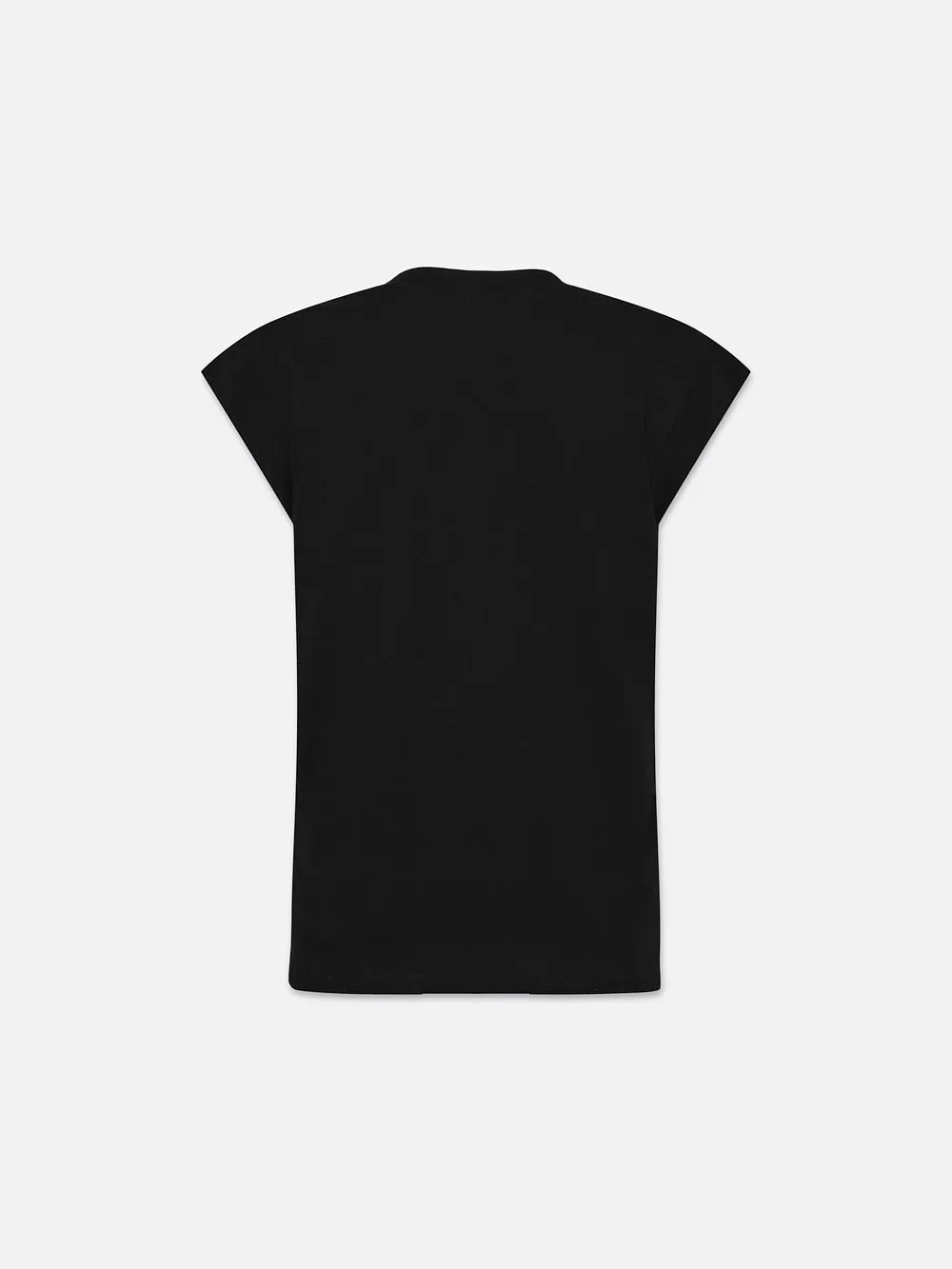 Le Mid Rise V Neck Tee -- Noir Skin Friendly Lining