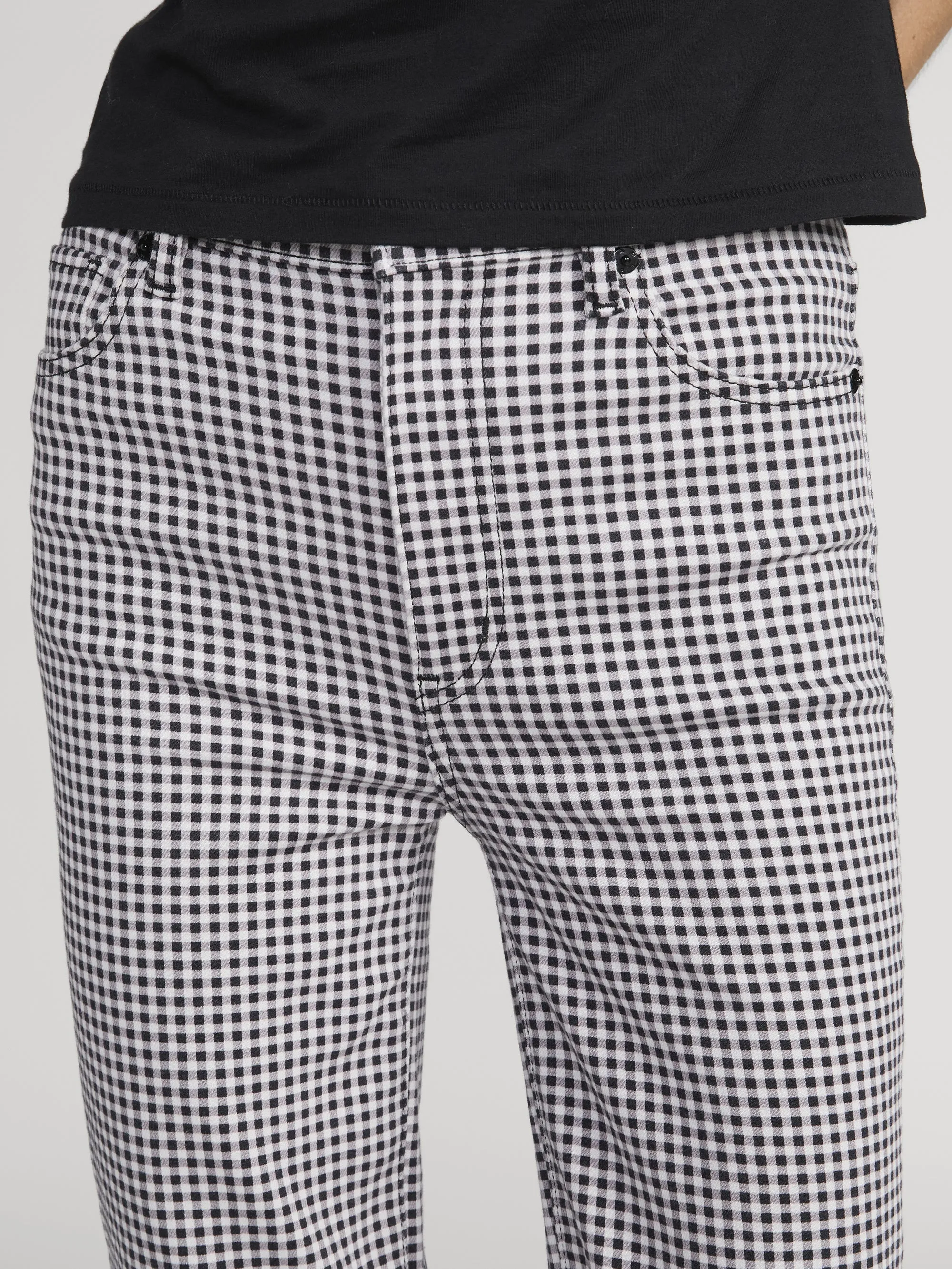 Le Sleek Straight Gingham -- Black Multi AntibacterialCoating Non Restrictive Cut