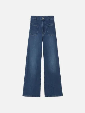 DurablePolyester Le Slim Palazzo Bardot Pocket -- Thunderstorm