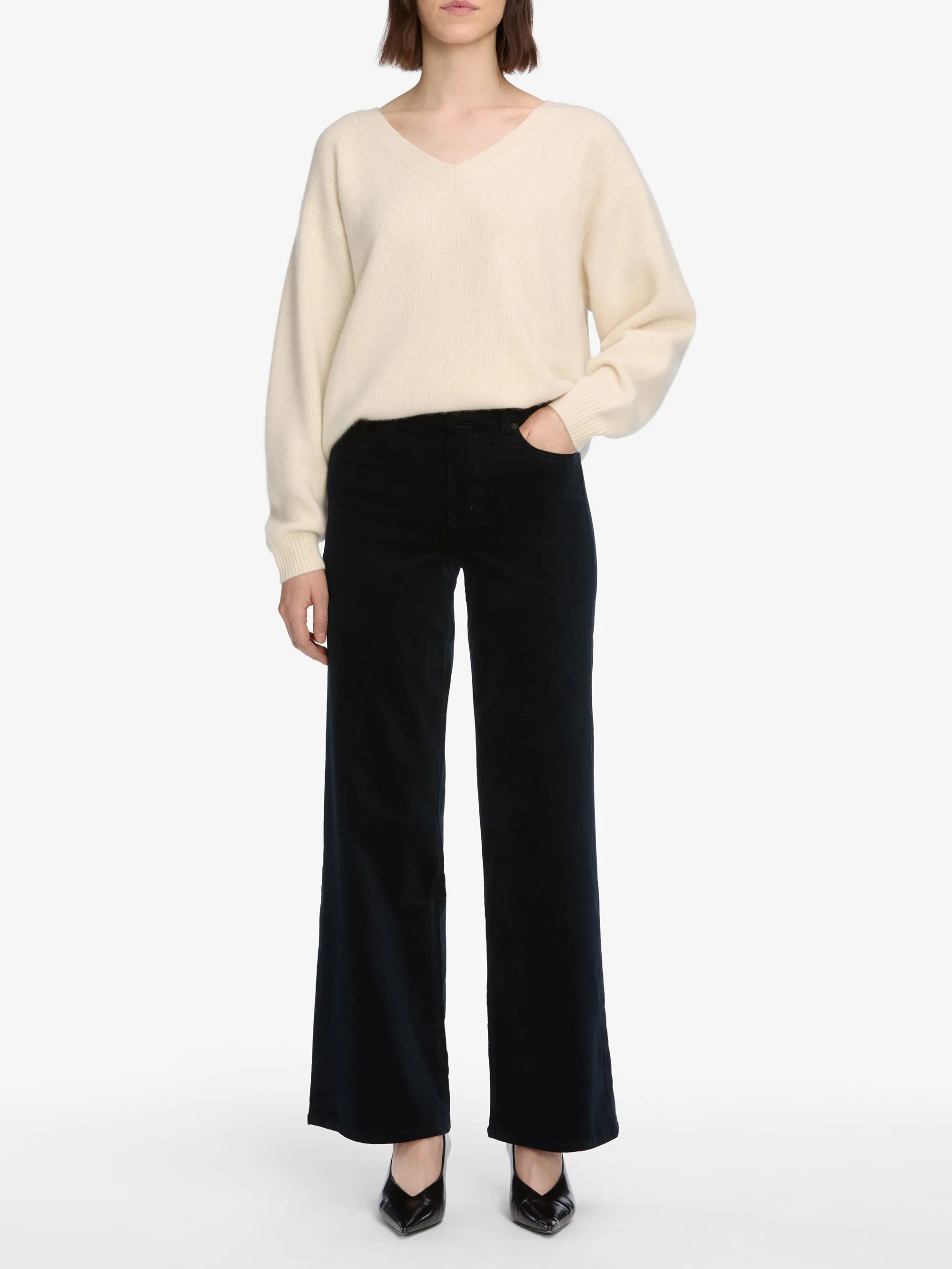 Le Slim Palazzo Corduroy -- Navy Sporty Fit Design Streetwear vibe