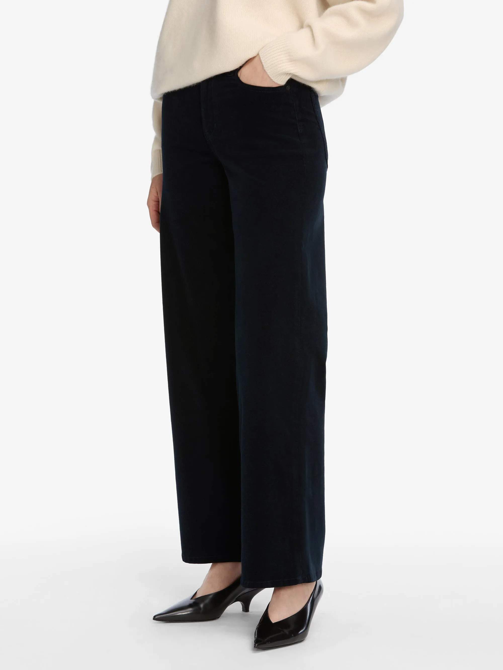 Flex Fit Quick Motion Le Slim Palazzo Corduroy -- Navy