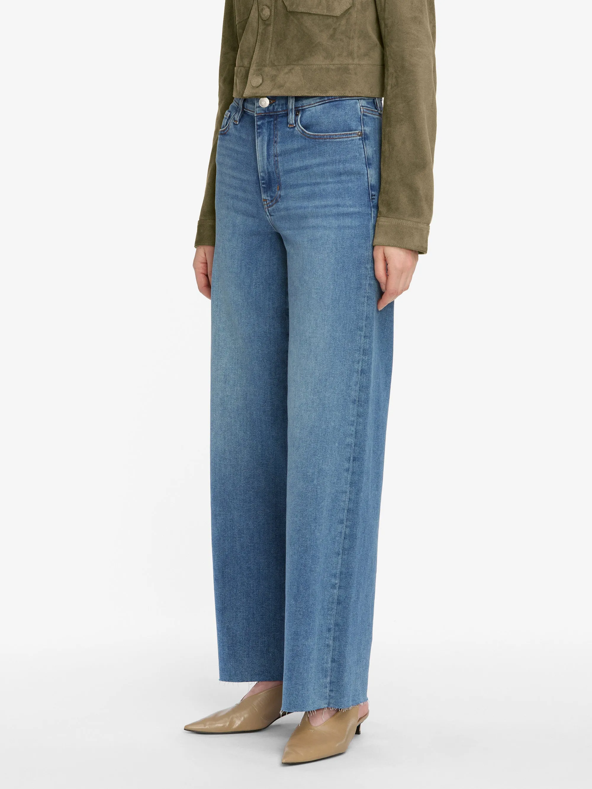 Perfect Look Soft Fabric Le Slim Palazzo -- Flip Raw After