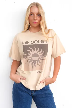 Le Soleil Tee Beige Soft touch finish