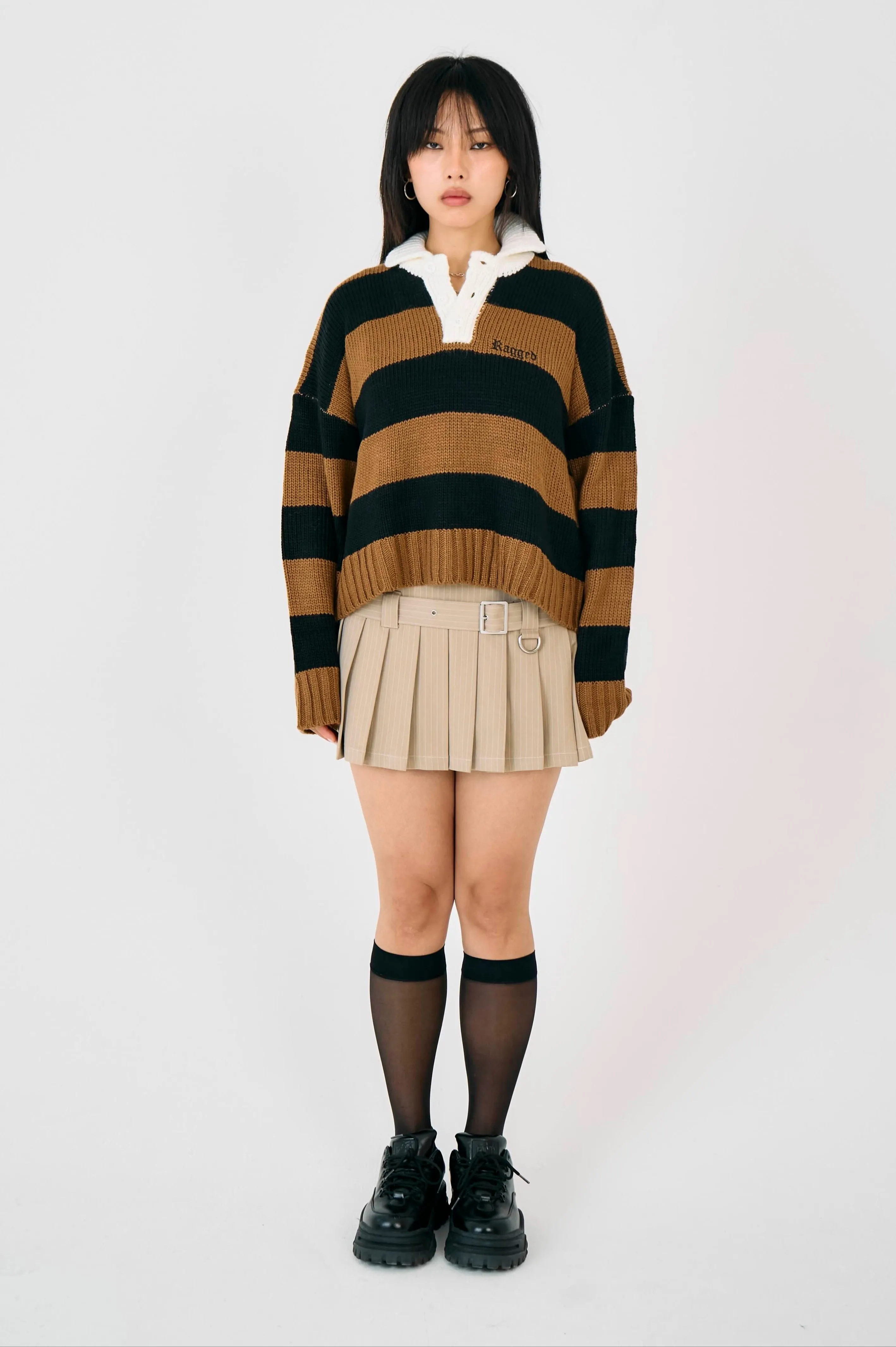 League Stripe Rugby Knit Cozy Weekend No-Fuss Look