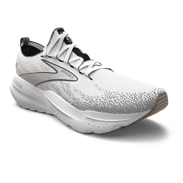 Womens Brooks Running Glycerin Stealthfit 21 in White/Grey/Black Anatomically Contoured Fit