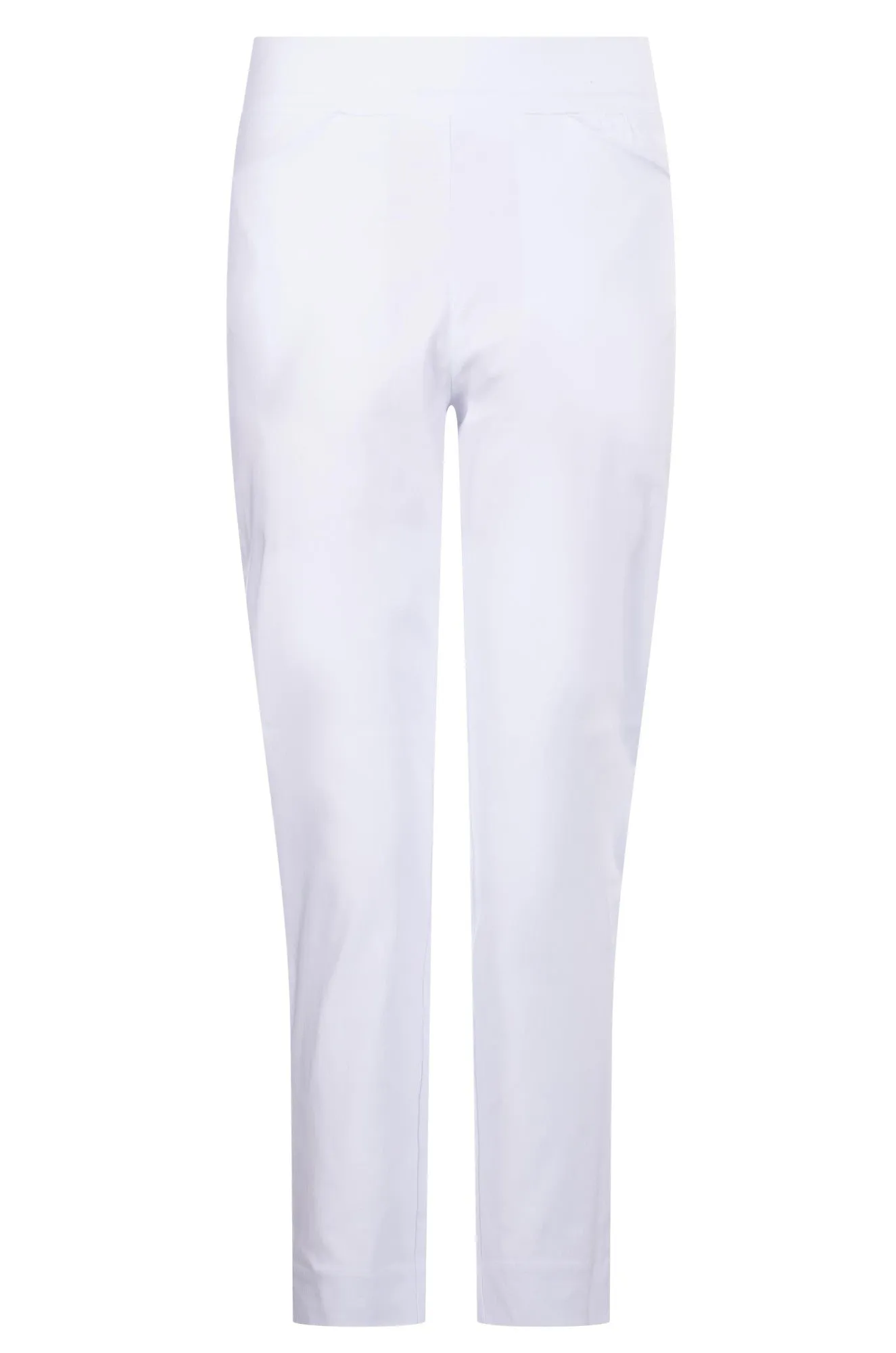 Cozy Touch Breathable Lining Platinum Bengaline Capri Pants | WHITE | 6305A1