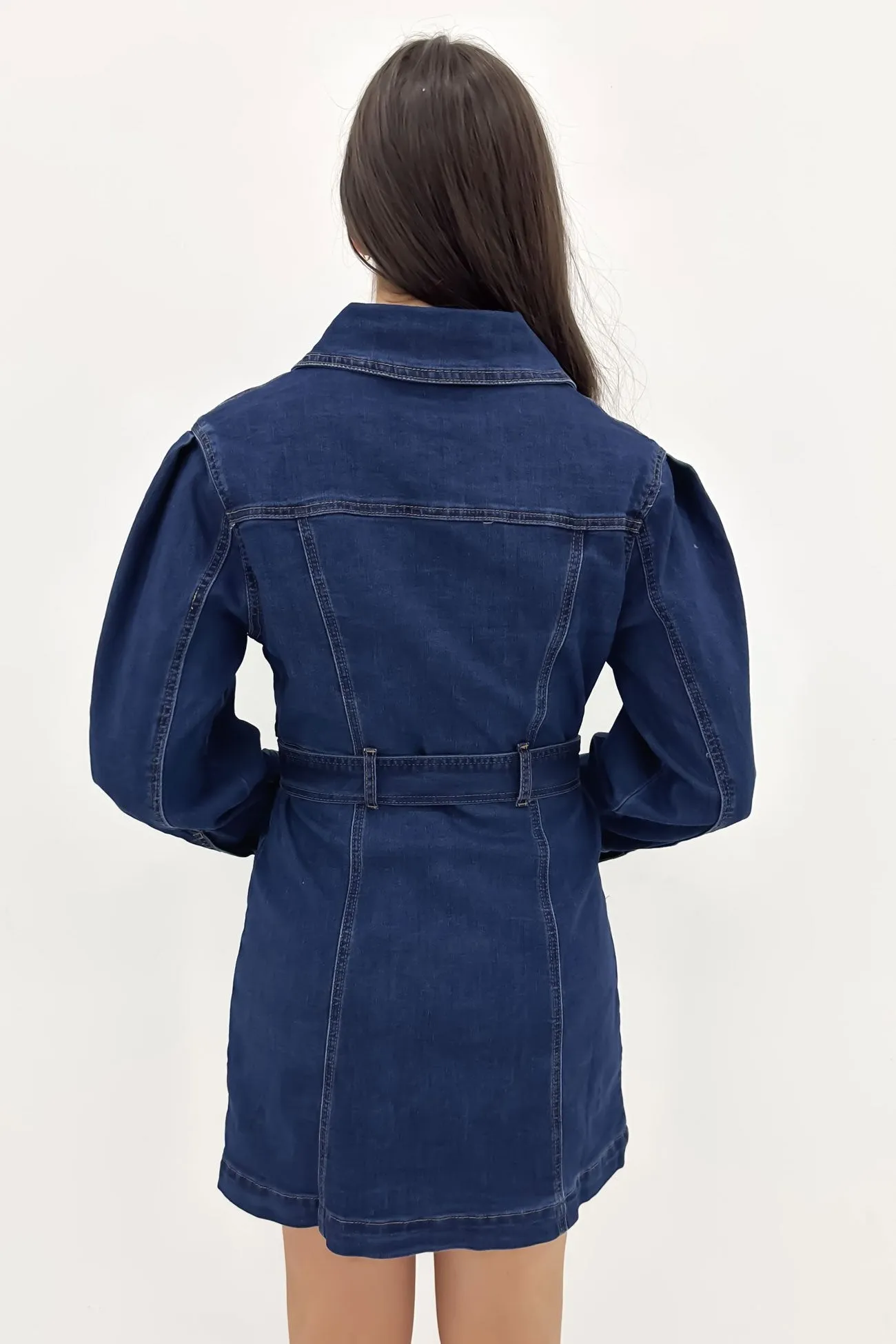 Versatile Piece Stylish and Simple Jaydence Denim Mini Dress Indigo