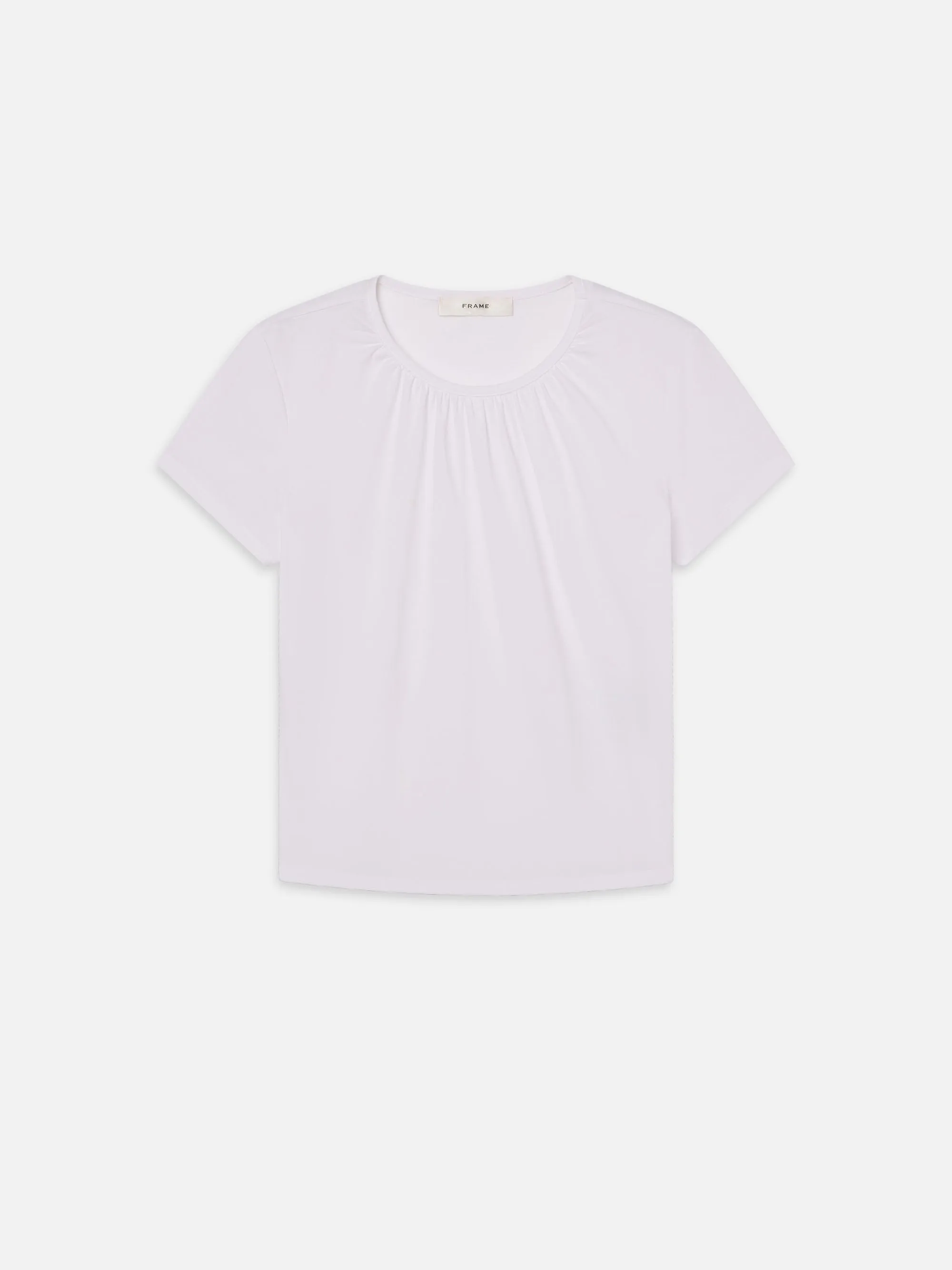 Lace trim The Gathered Tee -- White
