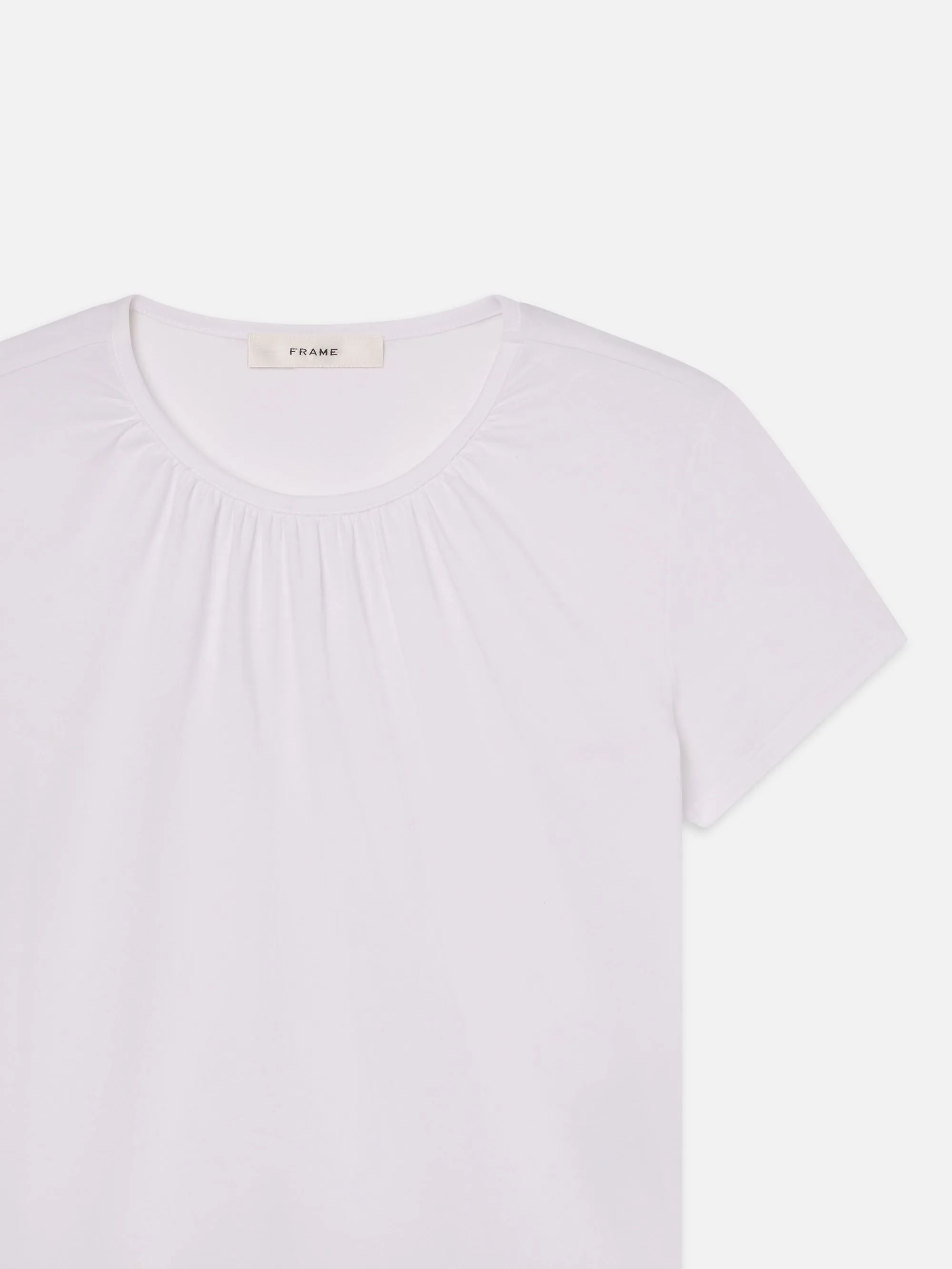 Seasonal Layering The Gathered Tee -- White