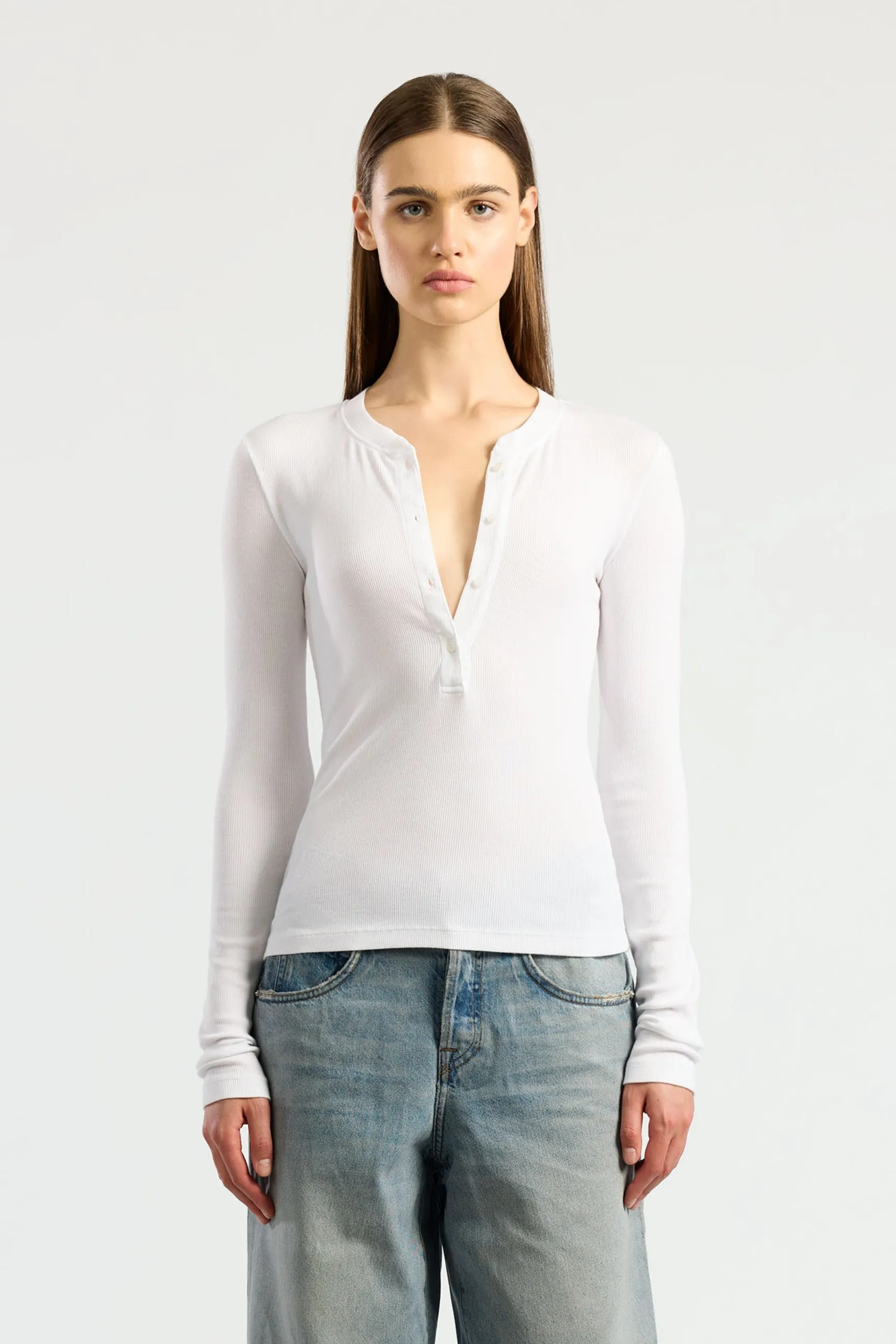 Verona Henley Distressed Hem Finish Stylish and Cozy