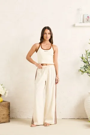 Hanalei Beach Pant Cream Casual Active Wear Classic Fit