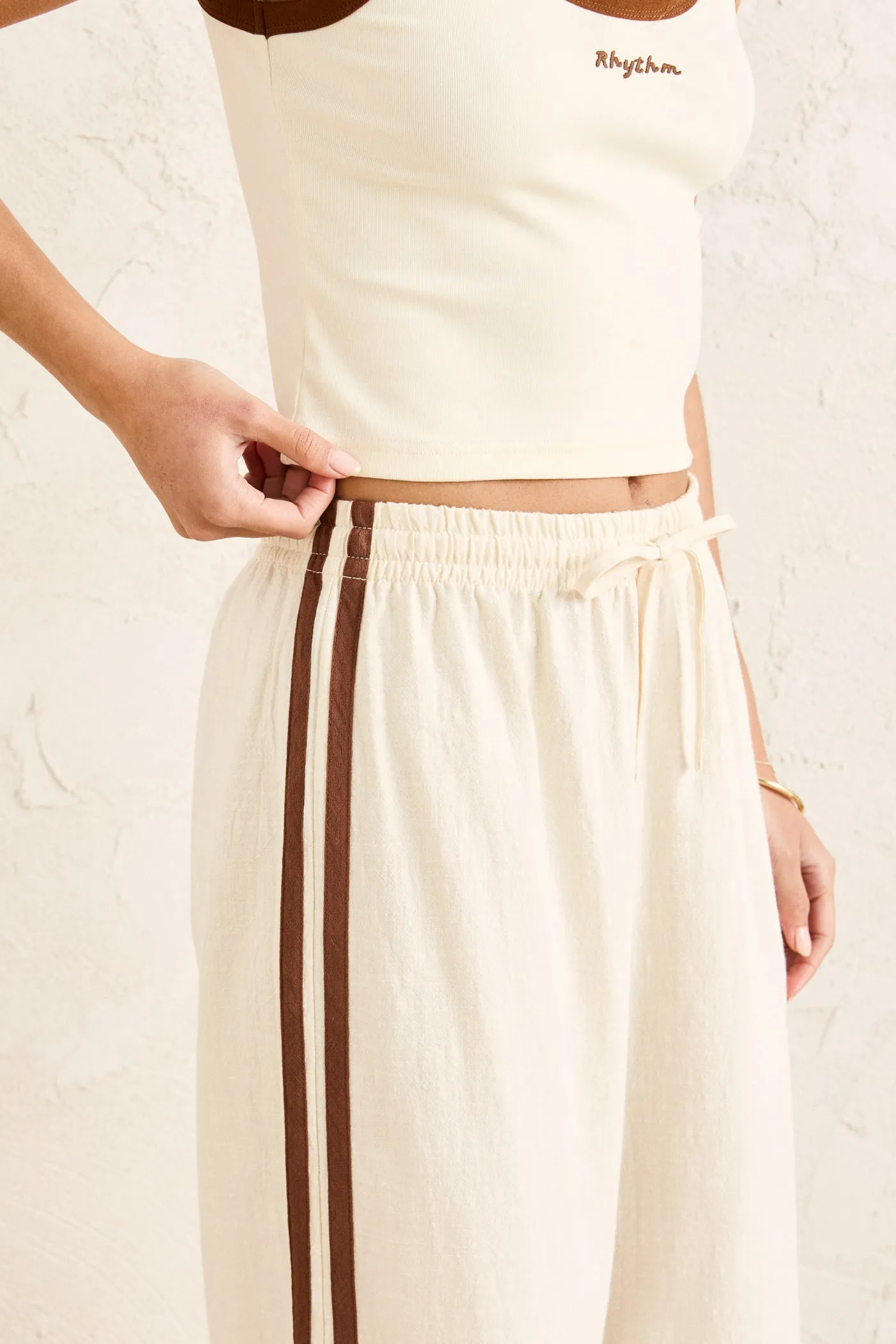 Flexible Gusset Hanalei Beach Pant Cream