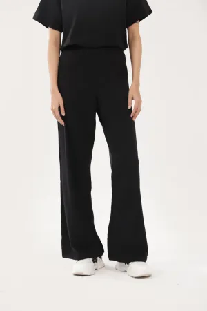 WIDE LEG TROUSERS AdjustableWaistband Layered Style