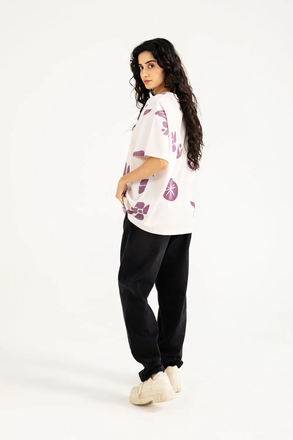 TEXTURED OVERSIZED TEE Everyday Look Basic Layering