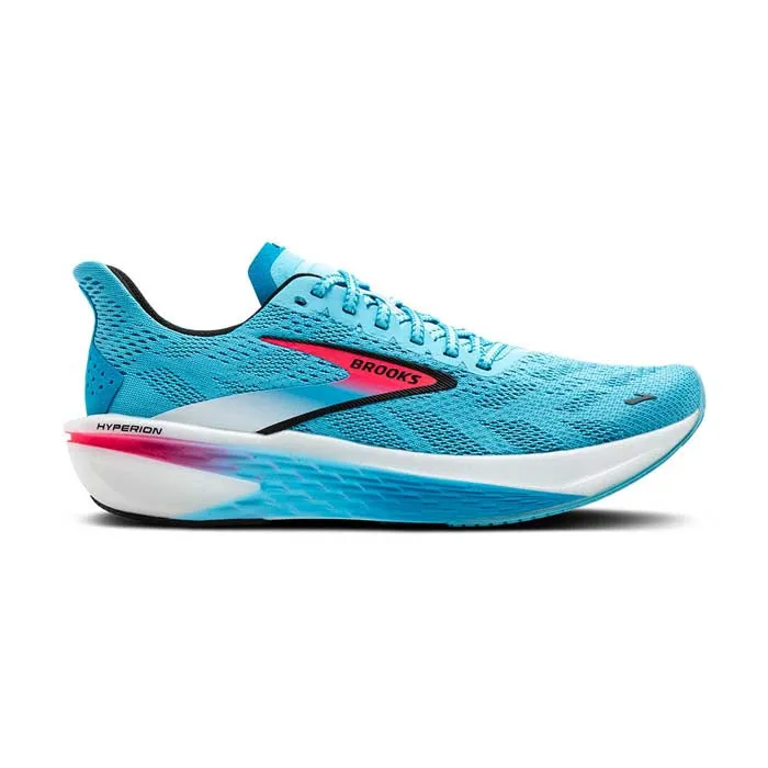Womens Brooks Running Hyperion 2 in Crystal Seas/Diva Pink/Black Breathable Insole Layer