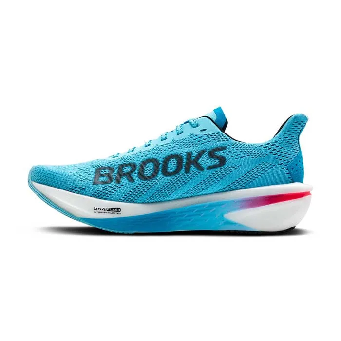 Breathable mesh panel Skechers Go Walk Womens Brooks Running Hyperion 2 in Crystal Seas/Diva Pink/Black