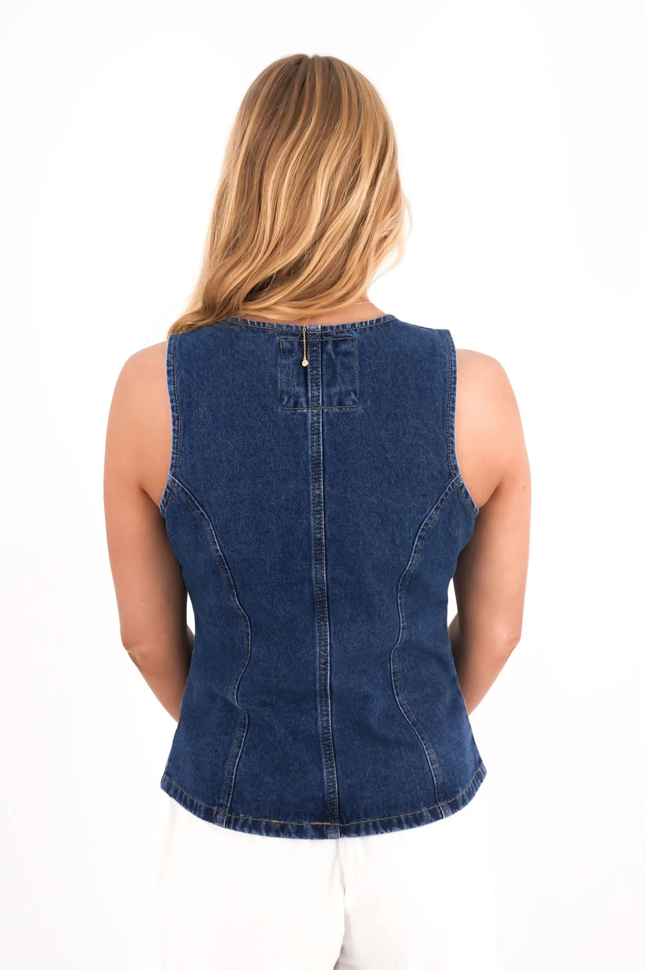Casual Footwear Lena Denim Vest Heritage Blue