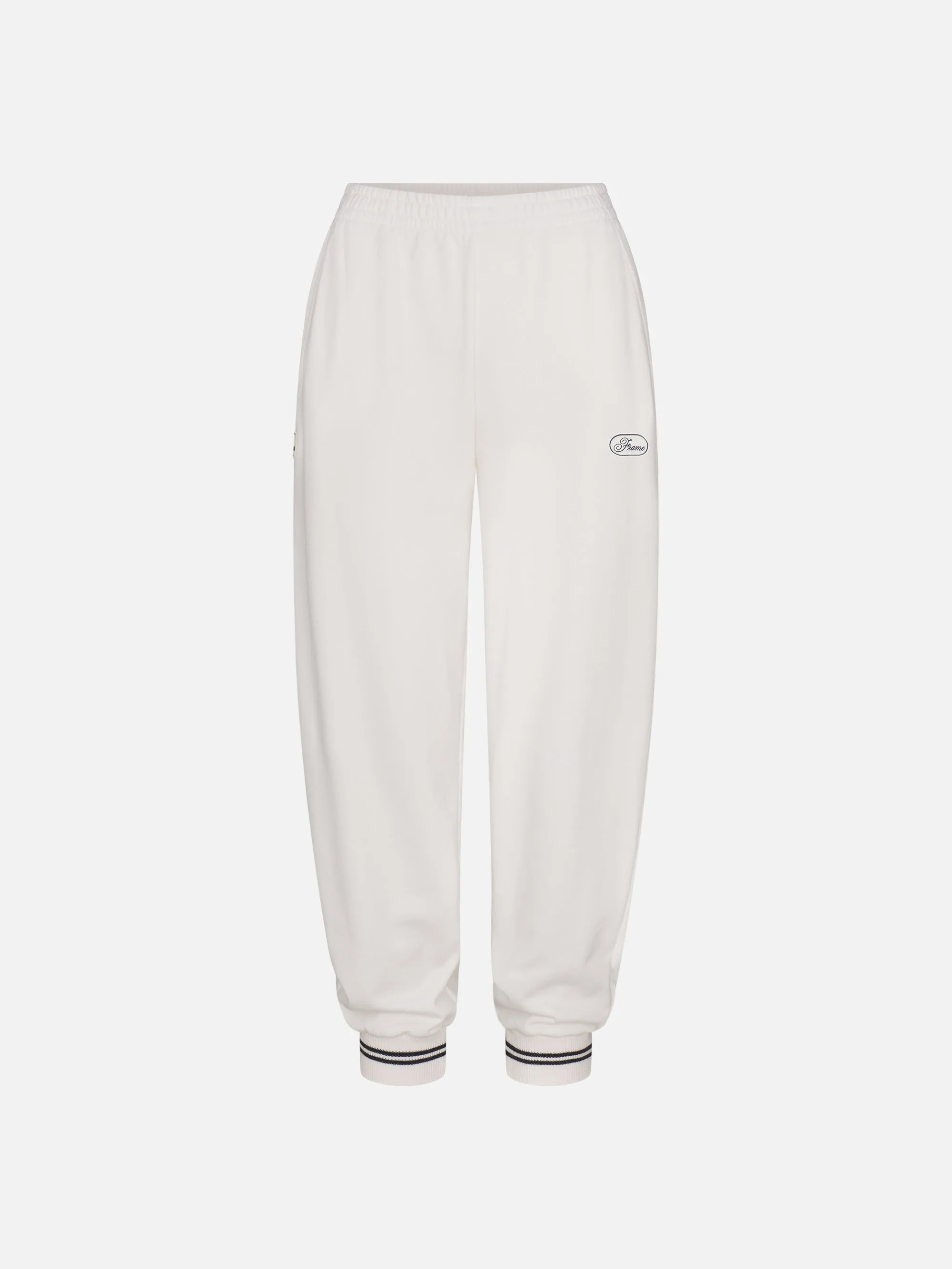 TaglessLabel Double Needle Stitching The Tennis Sweatpant -- White