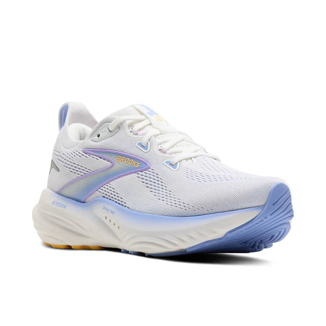 Advanced runner Performance sneakers Womens Brooks Running Glycerin 22 in White/Blue Heron/Apricot