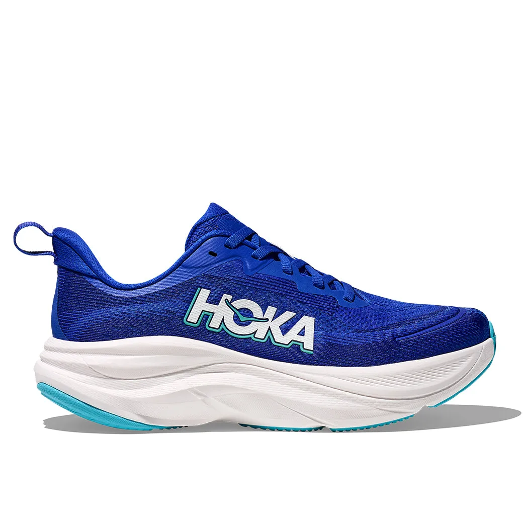 Womens Hoka Skyflow in Ultramarine/ Night Sky Humid Weather Running Reinforced Tensile Web