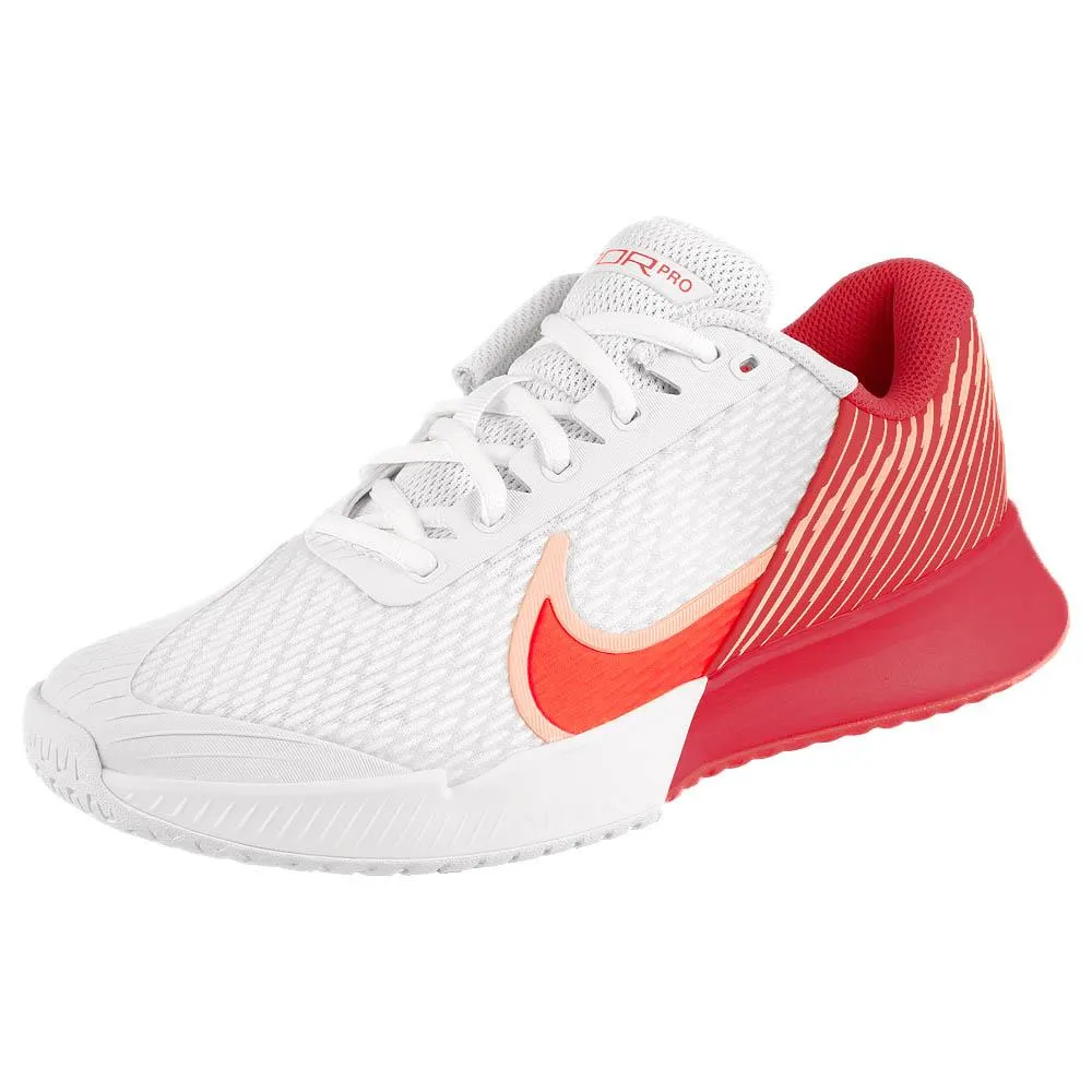 Padded collar Breathable mesh lining Nike Women's Air Zoom Vapor Pro 2 - White/Hot Punch