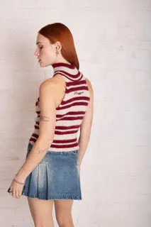 Drum Stripe Knit Halter Top DurableSeams DurableThreadwork