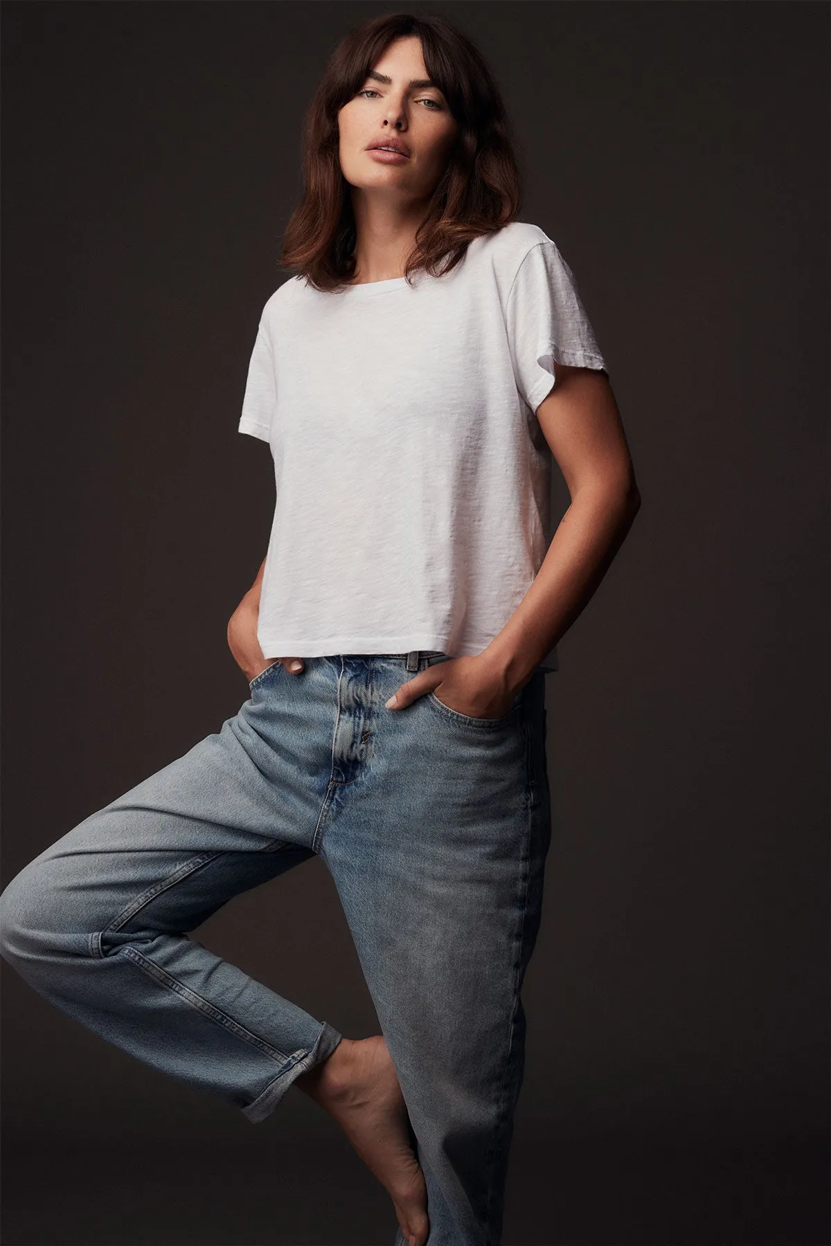 Leisure Wear Shaden Cotton Crew - White