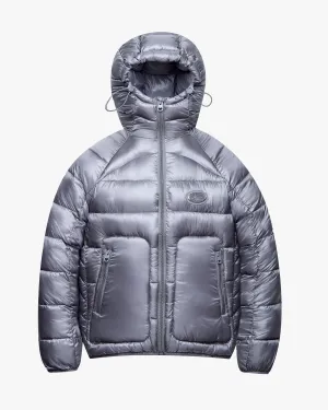 Iconic Puffer Jacket Grey Quick Pull Zipper