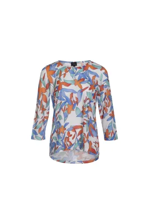 High-Quality Fabric Printed Top with hi low hemline | PINK PAISLEY | 6804AR