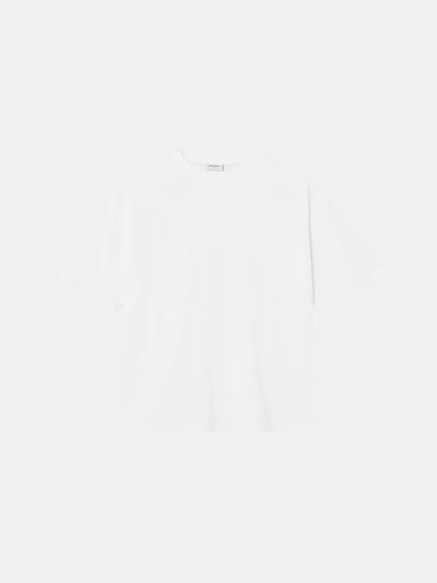 LayeringFriendly Box Fit Heavy Tee White