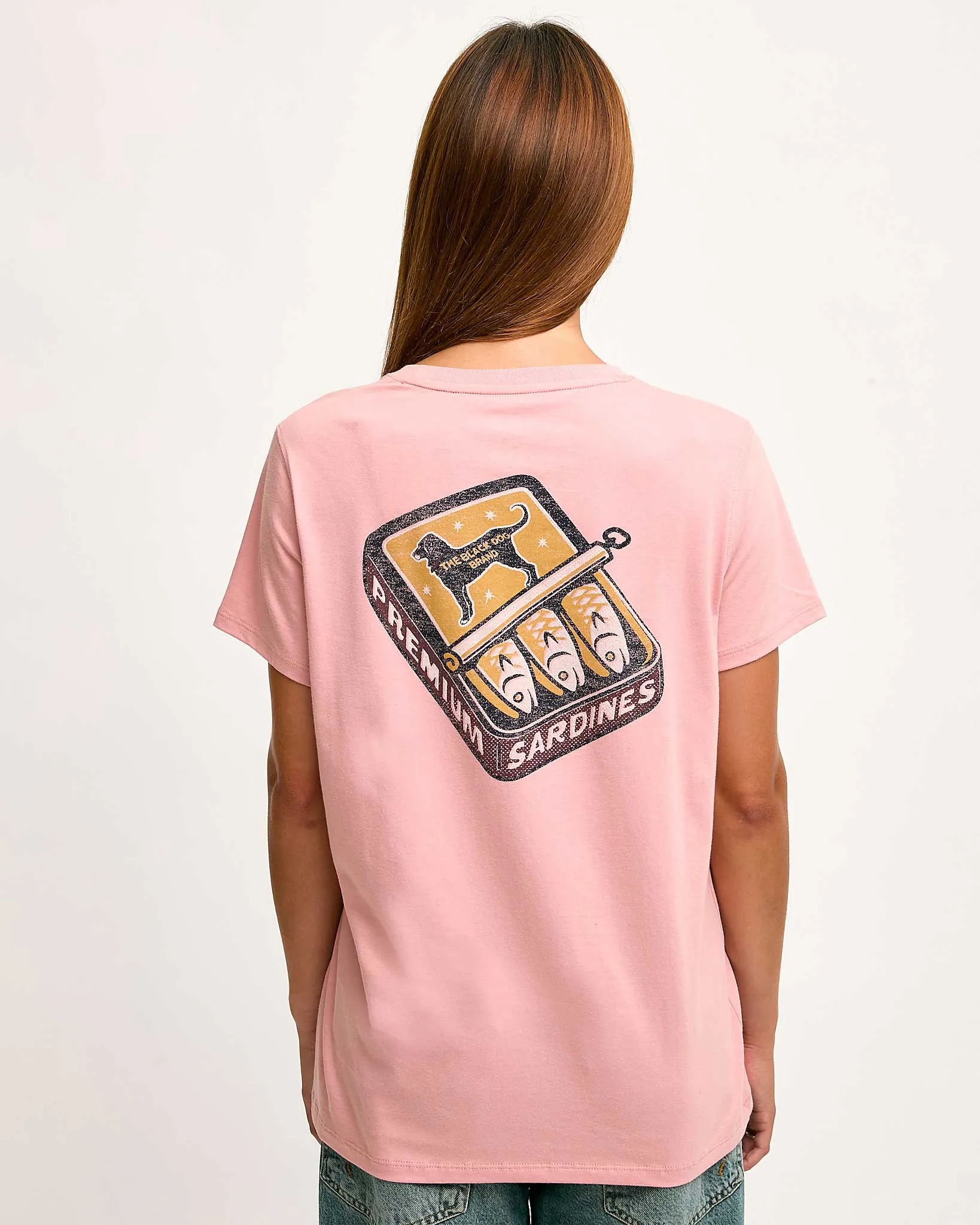 Ladies Hooked on Sardines Shortsleeve Tee Cozy Performance