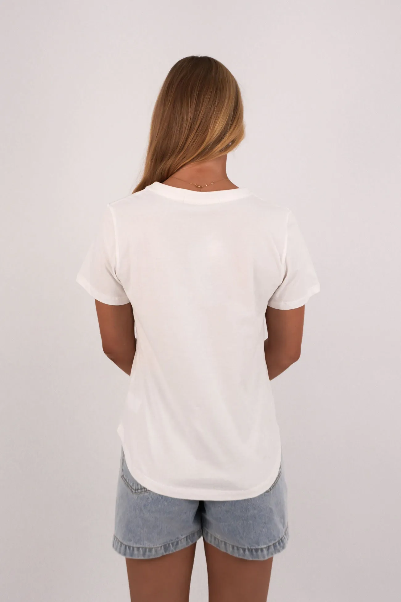 Limoncello Tee Vintage White Reinforced Shoulder Stitching