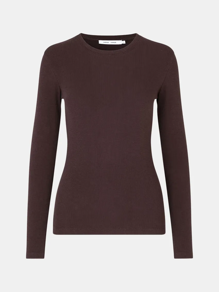 Alexa Tee L/S Mole Chic Casual Wear Soft Fit Wear