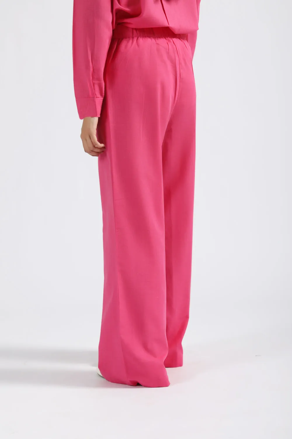 Sport Layer Versatile Look LINEN WIDE LEG TROUSERS