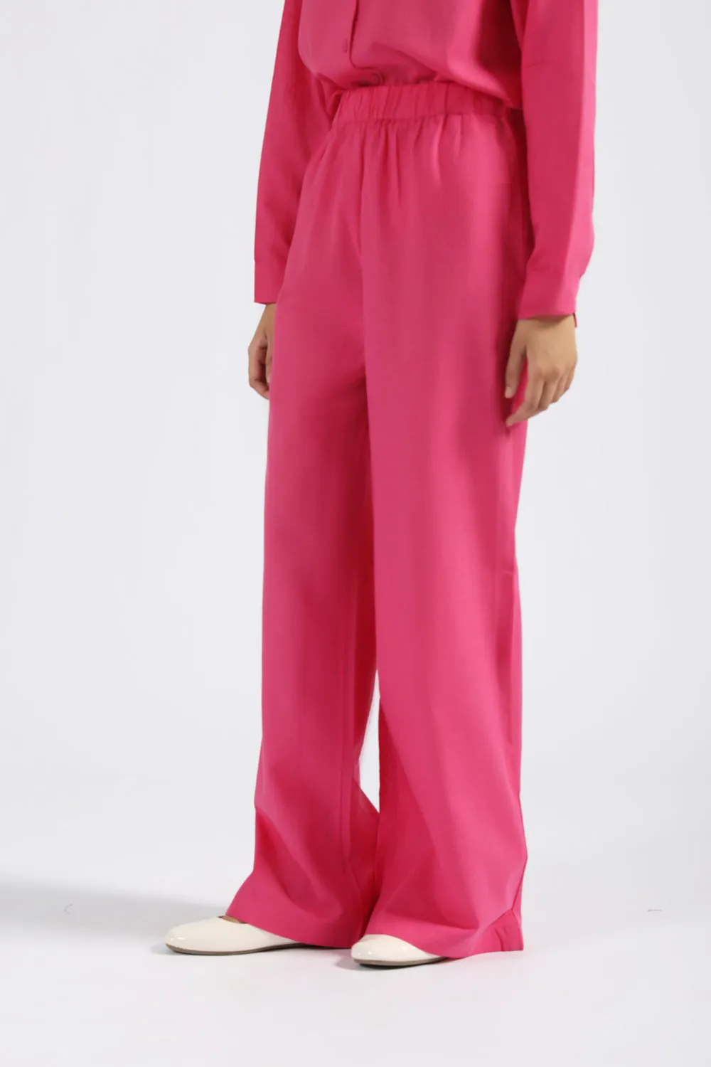 NonChafingEdges LINEN WIDE LEG TROUSERS