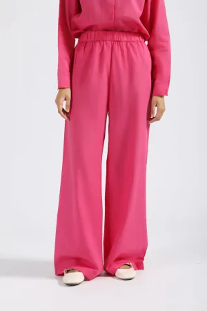 LINEN WIDE LEG TROUSERS DurableConstruction Tough Flex
