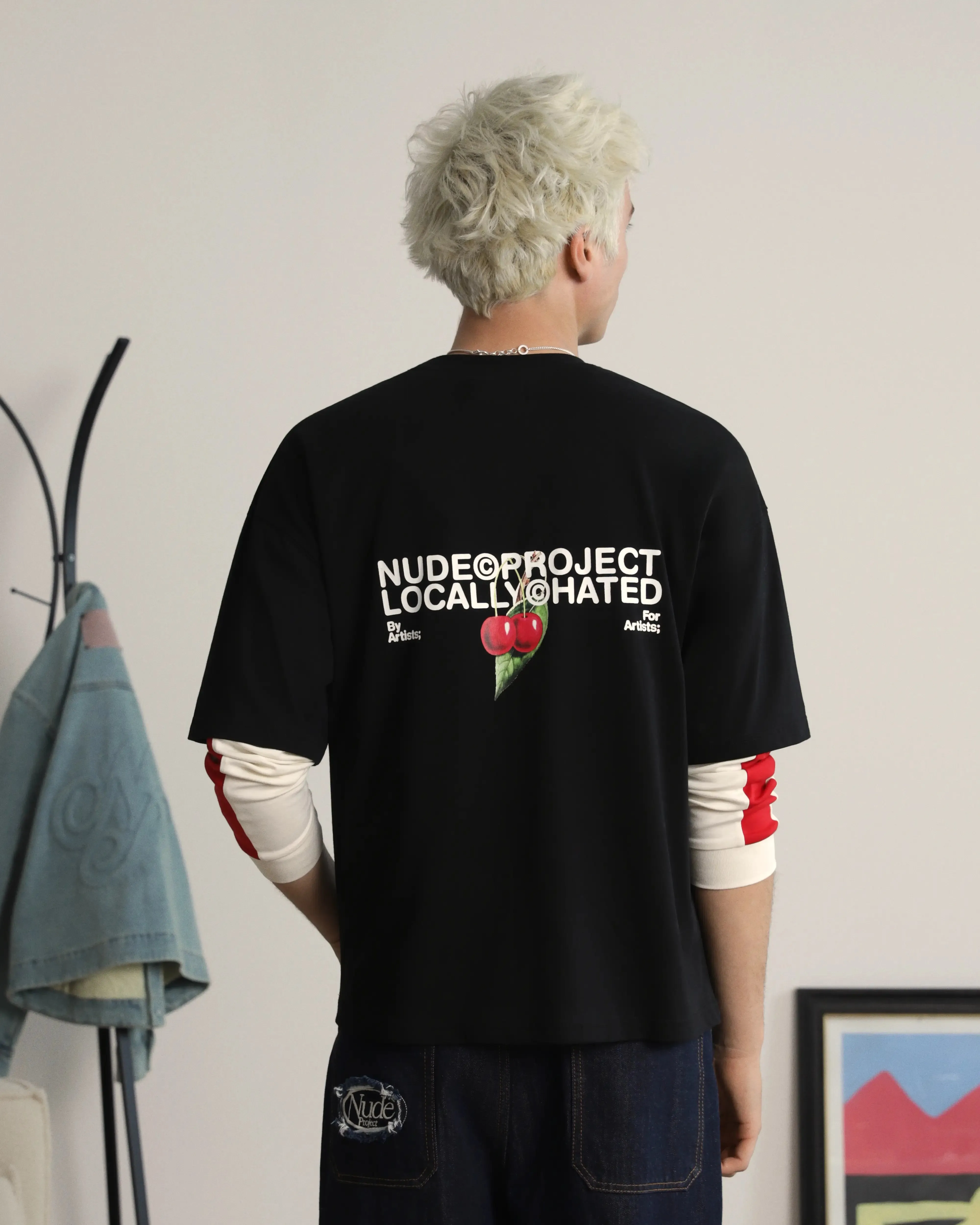 Locally Hated Cherry Tee Black Street Edge Desert Heat