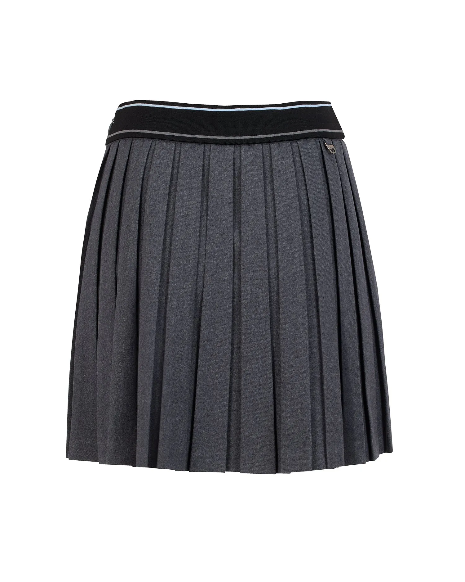 Quick Fit Couture Inspired Logo band pleated skirt - Charcoal gray