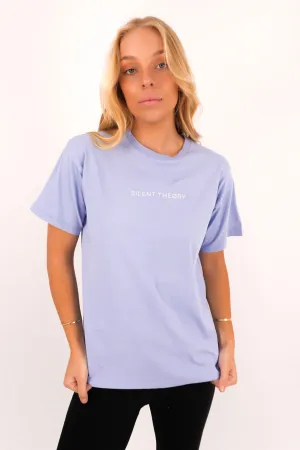 Logo Tee Light Blue Seam Free Shoulders Comfy Wear Fit