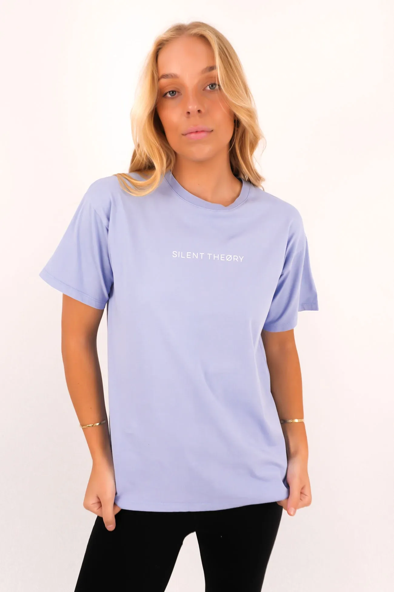 Premium Material Logo Tee Light Blue