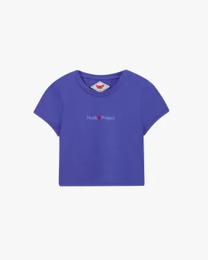 Adjustable Hem Grace Ease Logo Top Blue