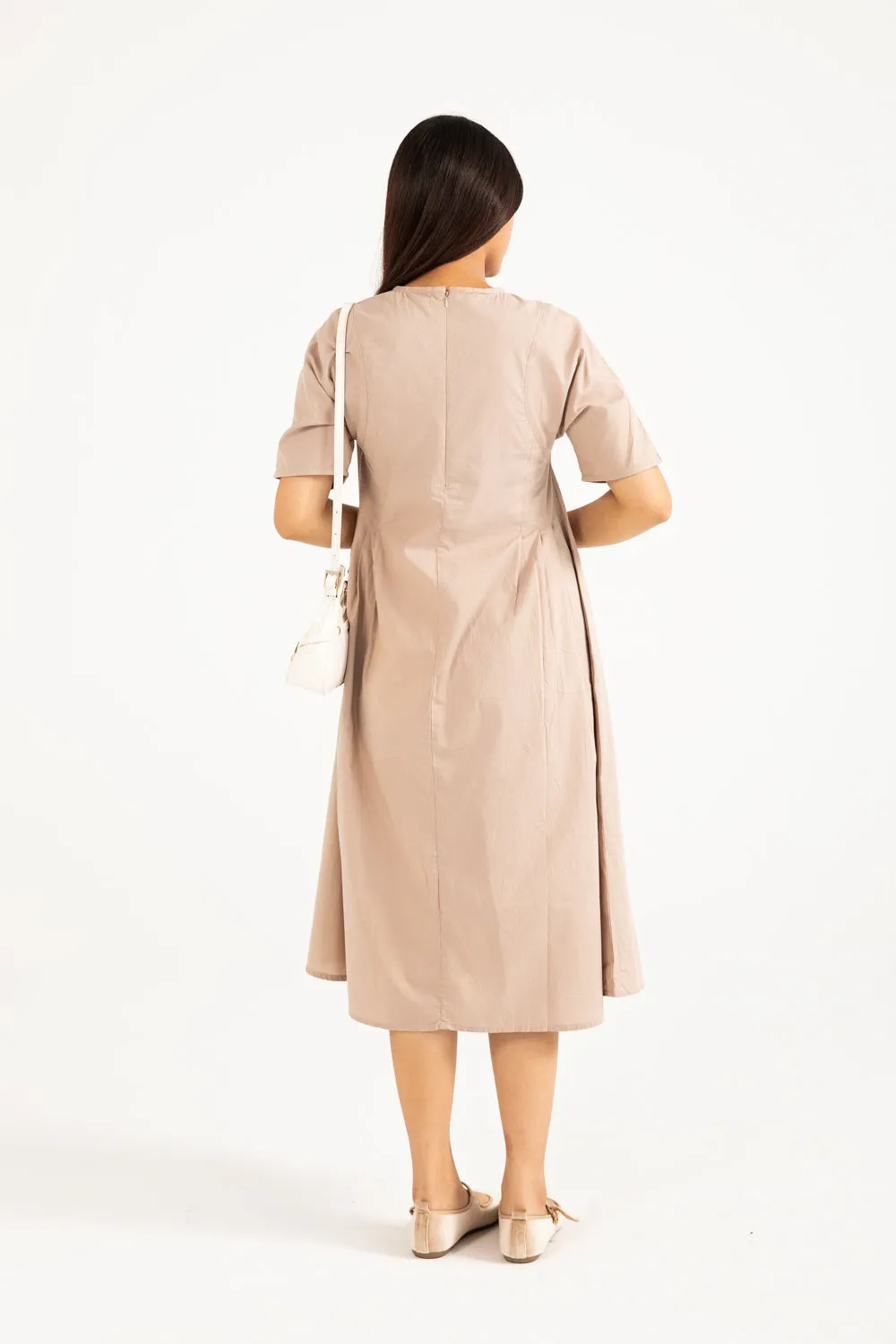 Versatile sundress Balanced Texture LONG DRESS WITH ARMHOLE DETAIL