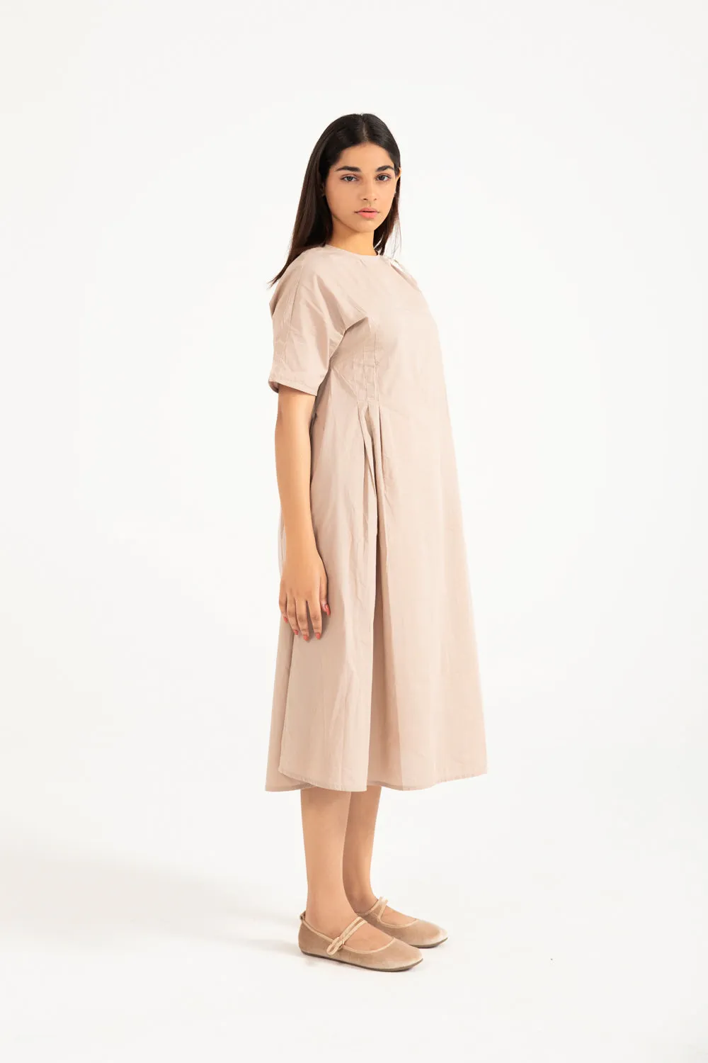 LONG DRESS WITH ARMHOLE DETAIL Light Comfort