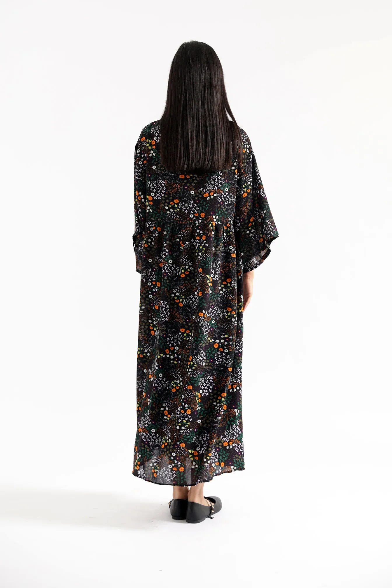 Tie-dye LONG KIMONO DRESS